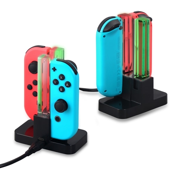 DOBE Nintendo Joy-Con Laddningsstation LED Svart