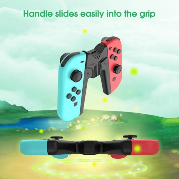 AOLION Nintendo Switch Joy-Con Charging Grip LED Svart