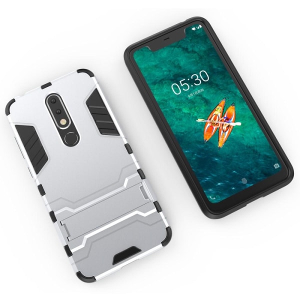 Nokia 5.1 Plus - Armour Skal - Silver Silver Silver