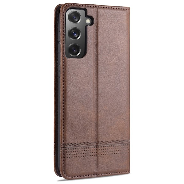 Samsung Galaxy S21 - AZNS Flip Fodral - Brun Brown Brun