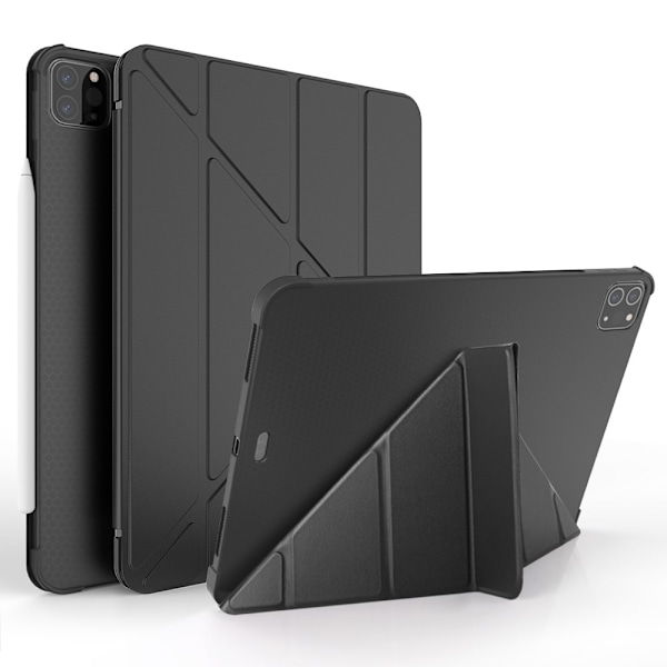 iPad Pro 11 (2018/2020/2021) - Tri-Fold Fodral Med Pennhållare - Svart Svart