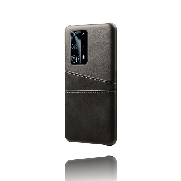 Huawei P40 - Skal med Kortfack - Svart Black Svart