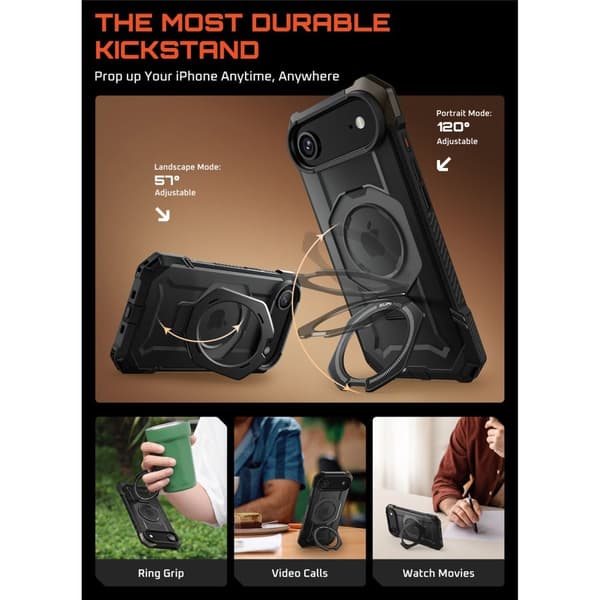 Supcase iPhone Air Skal MagSafe Unicorn Beetle Grip Svart