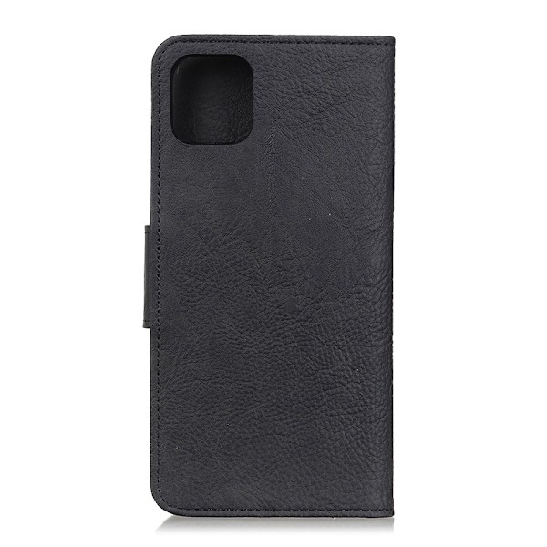 iPhone 12 Pro Max - Litchi Fodral - Svart Black Svart