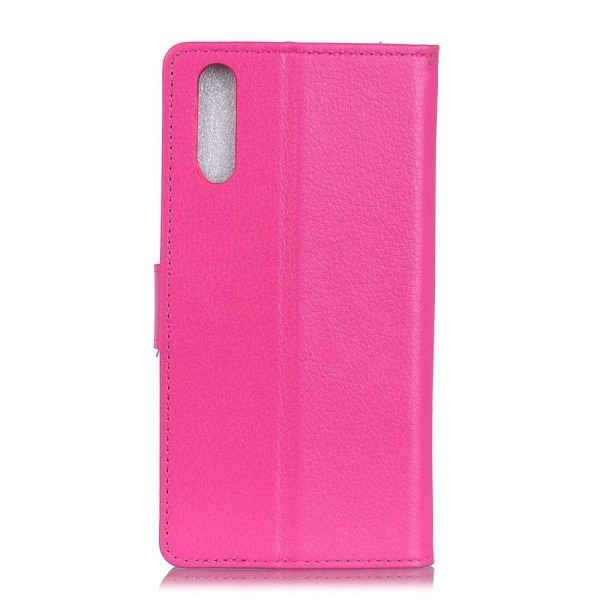 Sony Xperia L4 - Litchi Plånboksfodral - Rosa Pink Rosa