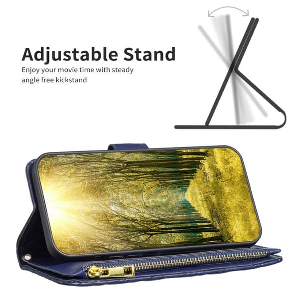 BINFEN iPhone 16 Pro Max Fodral Diamond Multifunktionell Blå