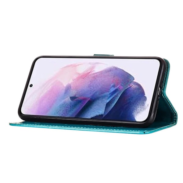 Samsung Galaxy S23 Fodral Fjäril Tryck Blå