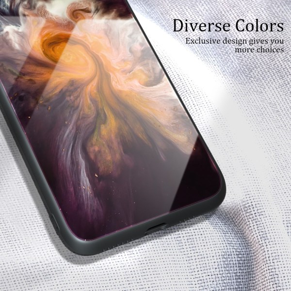 Samsung Galaxy S24 Skal Marmor Härdat Glas Blue Ocean