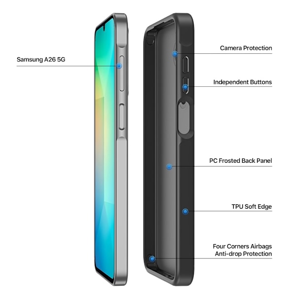 DUX DUCIS Galaxy A16 / A26 5G Skal Yind Series Matt Svart
