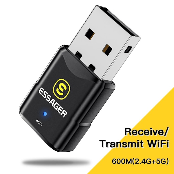ESSAGER USB WiFi Nätverksadapter Svart