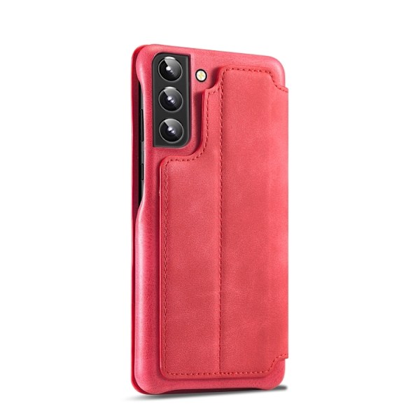 LC.IMEEKE Samsung Galaxy S22 Fodral Flip Retro Röd