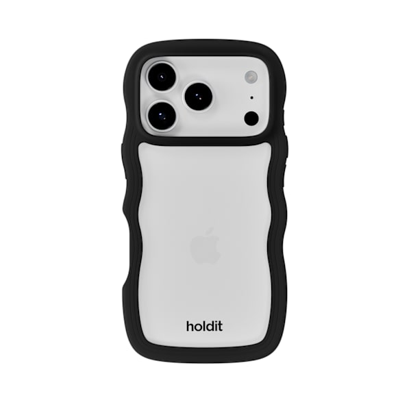 holdit iPhone 17 Pro Max Mobilskal Wavy Black/Transparent