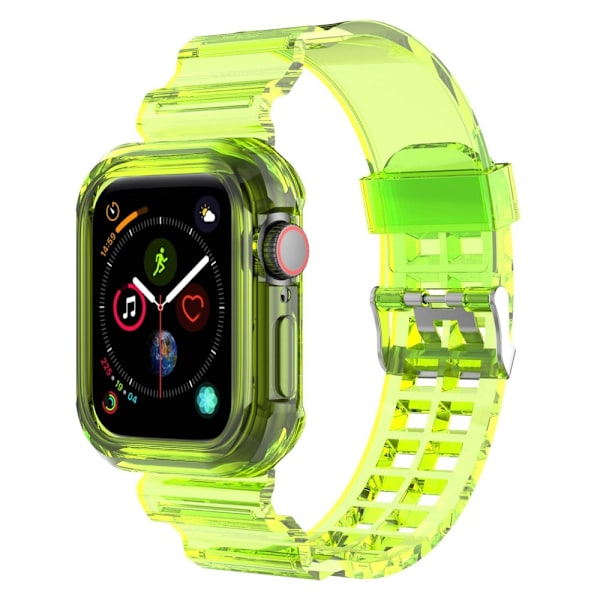 Apple Watch 38/40/41mm Kristall Skal/Armband Neon Gul