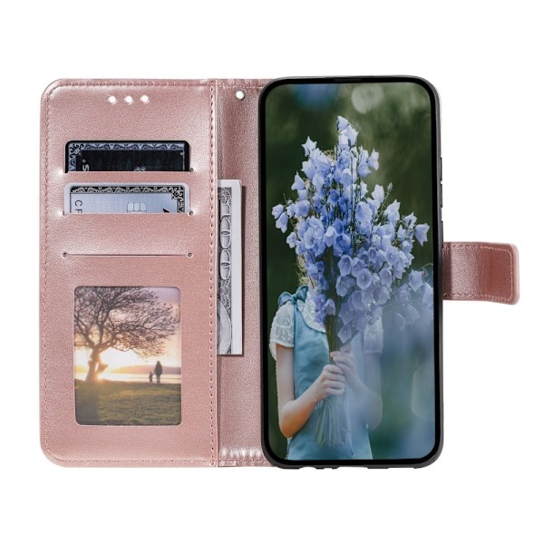 Samsung Galaxy A34 5G Fodral Mandala Läder Roséguld
