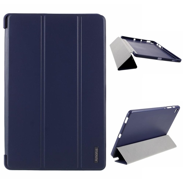 Samsung Galaxy Tab S6 Lite - AMORUS Tri-Fold Fodral - Mörk Blå