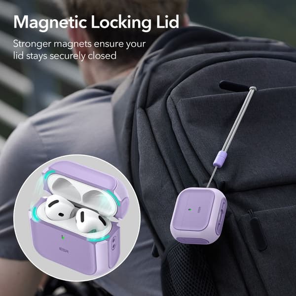 ESR AirPods 4 Skal MagSafe Orbit HaloLock Lila