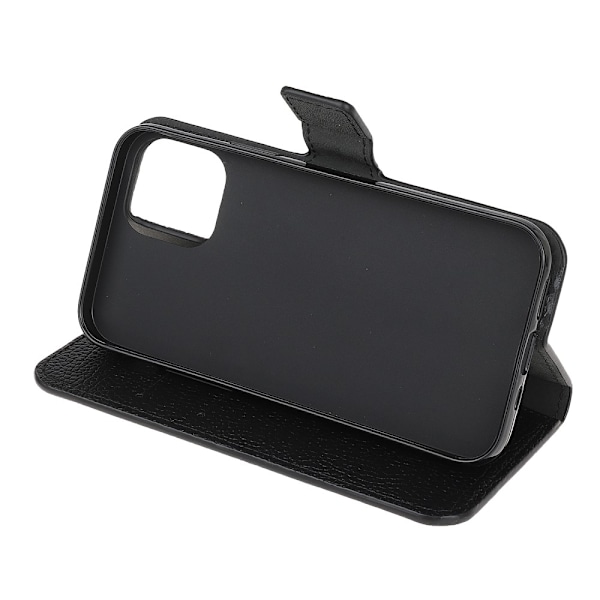Samsung Galaxy A22 5G - Litchi Läder Fodral - Svart Svart
