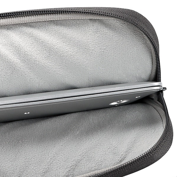 Läder Laptop Sleeve Med Mjukt Foder 13.3" Mörk Grå
