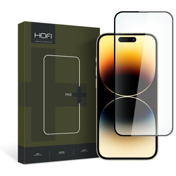 HOFI iPhone 15 Skärmskydd Pro+ Härdat Glas Svart