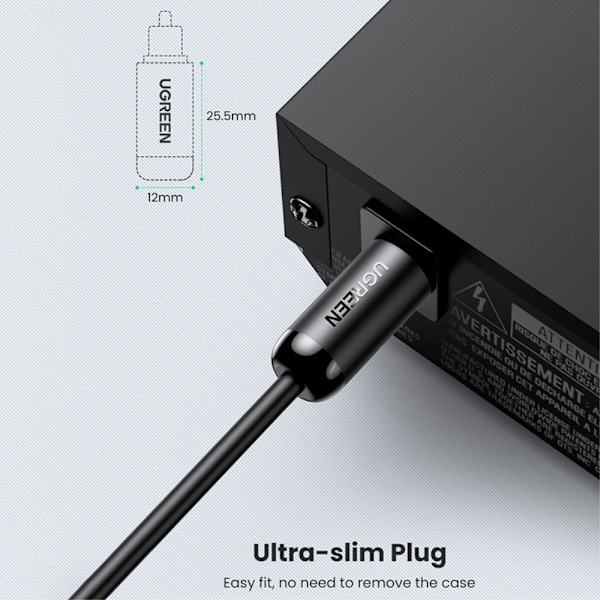UGREEN 1m Optisk Ljudkabel Toslink  Svart