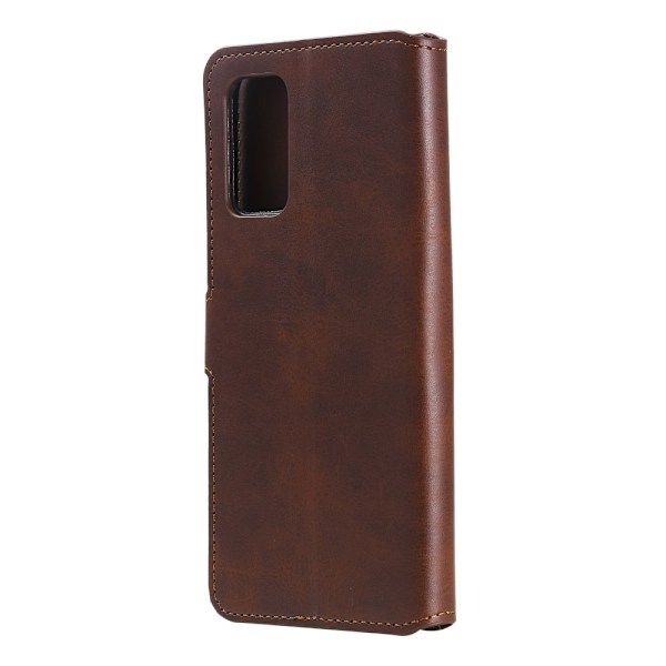 Xiaomi Redmi 9T - Solid Läder Fodral - Brun Brown Brun