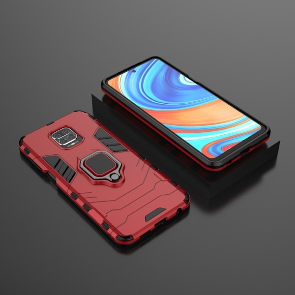 Xiaomi Redmi Note 9 Pro/Note 9S - Hybrid Ring Skal - Röd Red Röd