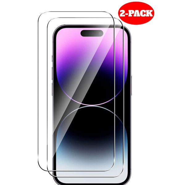 2-PACK - iPhone 15 Plus Skärmskydd i Härdat glas Transparent