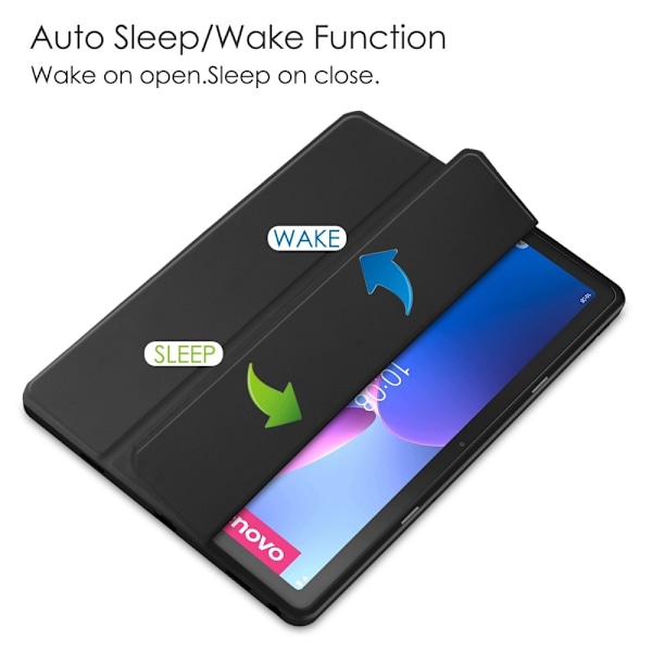 Lenovo Tab M10 Plus Gen 3 Fodral Tri-Fold Hybrid Svart
