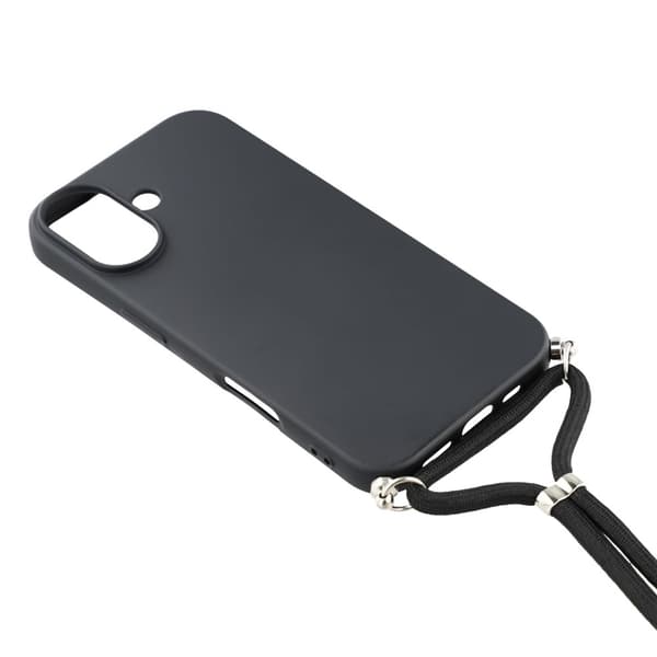 iPhone 17 Skal TPU Med Mobilsnöre Svart