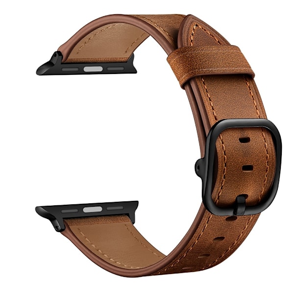 Äkta Läder Armband Apple Watch 41/40/38 mm - Brun Brown Brun