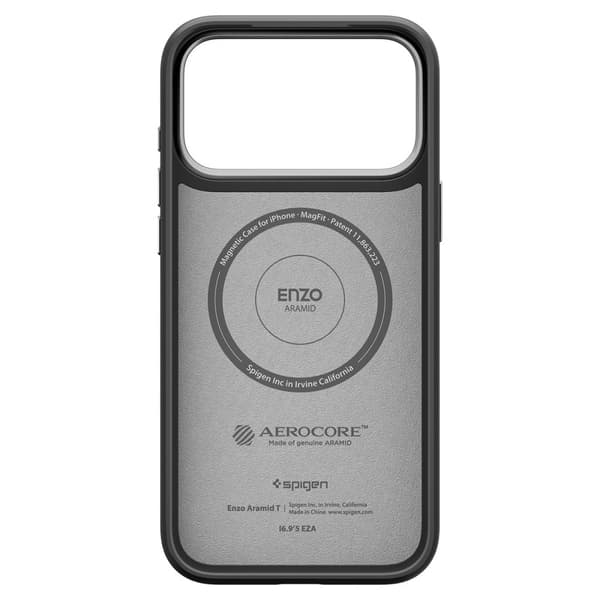 Spigen iPhone 18 Pro Max/17 Pro Max Skal MagSafe Enzo Aramid 'T' Svart/Silver