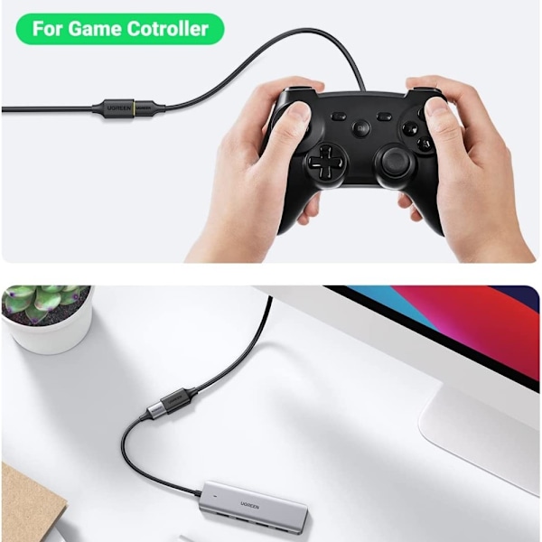 UGREEN 1m USB-A Hane - Hona Förlängare Svart