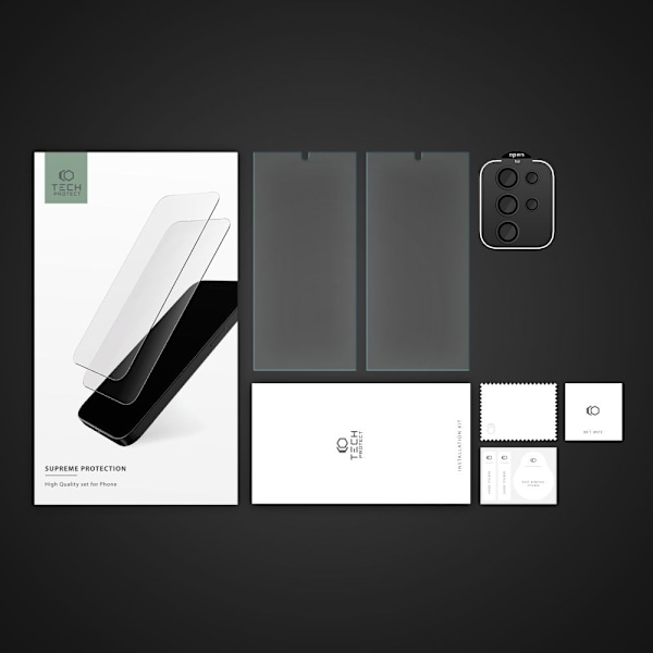 Tech-Protect Galaxy S24 Ultra 3-PACK Skärmskydd/Linsskydd