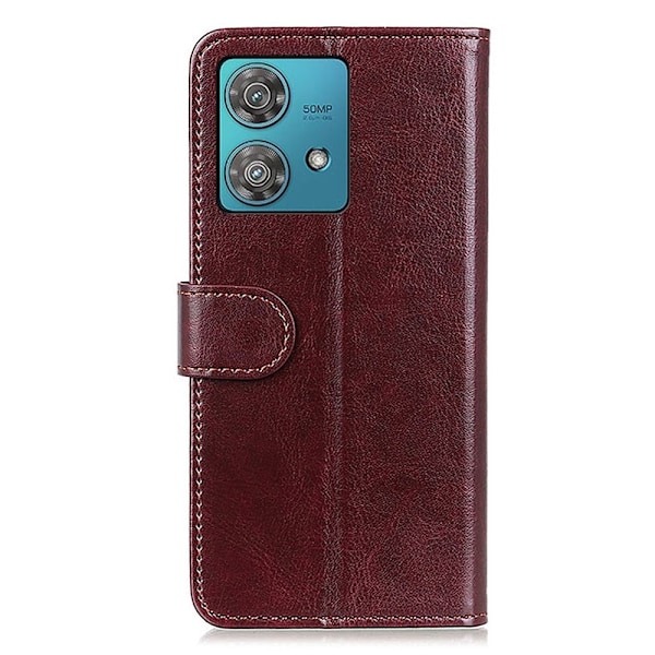 Motorola Edge 40 Neo 5G Fodral Crazy Horse Läder Brun