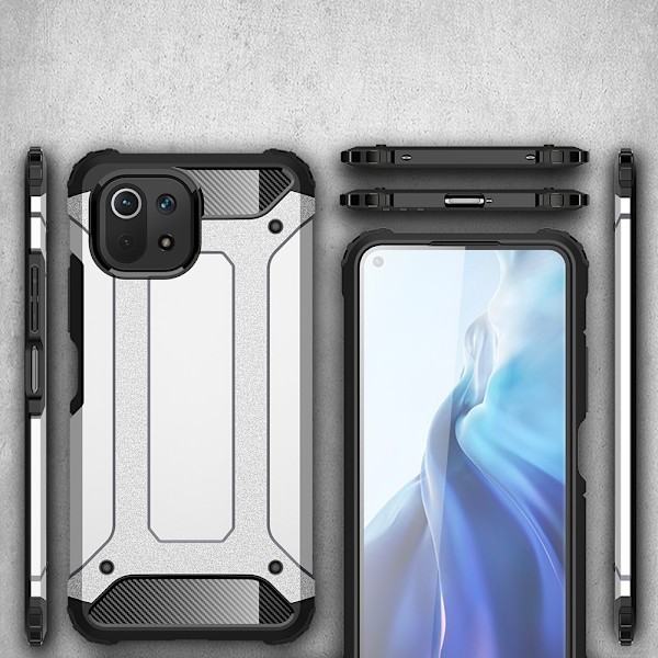 Xiaomi Mi 11 Lite - Shockproof Armor Hybrid Skal - Mörk Blå DarkBlue Mörk Blå