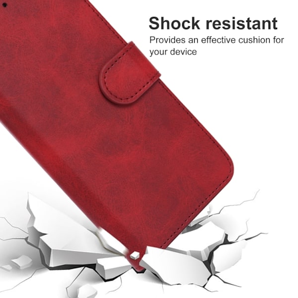 iPhone 14 Pro Max Fodral Läder Röd