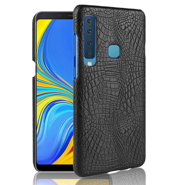 Samsung Galaxy A9 (2018) - Krokodil Mönster Skal - Svart Black Svart