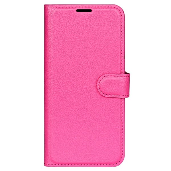 Google Pixel 8A Litchi Läder Fodral Rosa