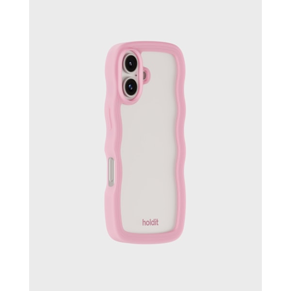 holdit iPhone 16 Plus Skal Wavy Pink/Transparent