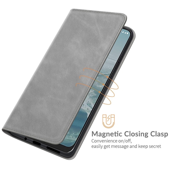 Nokia G10 / G20 Fodral Skin Touch Läder Grå
