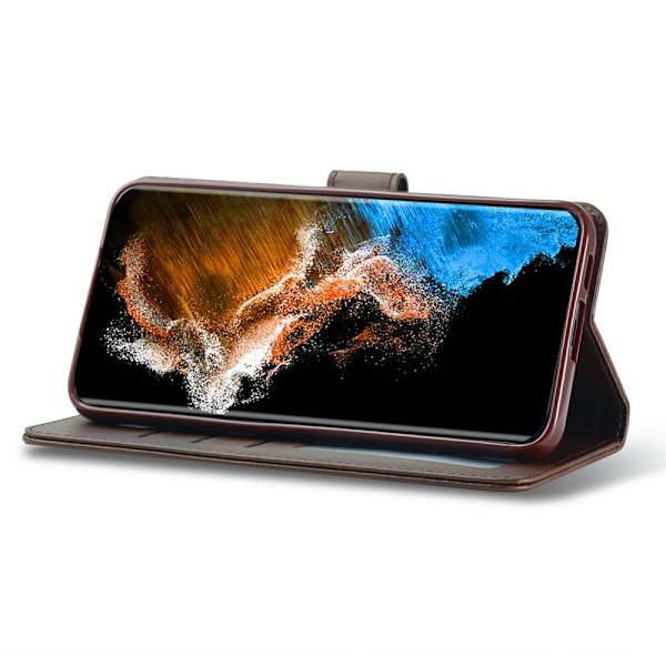 LC.IMEEKE Samsung Galaxy S23 Plus Fodral Läder Brun
