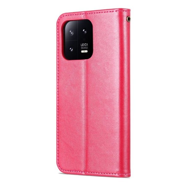 AZNS Xiaomi 13 Pro 5G Fodral Läder Rosa/Röd