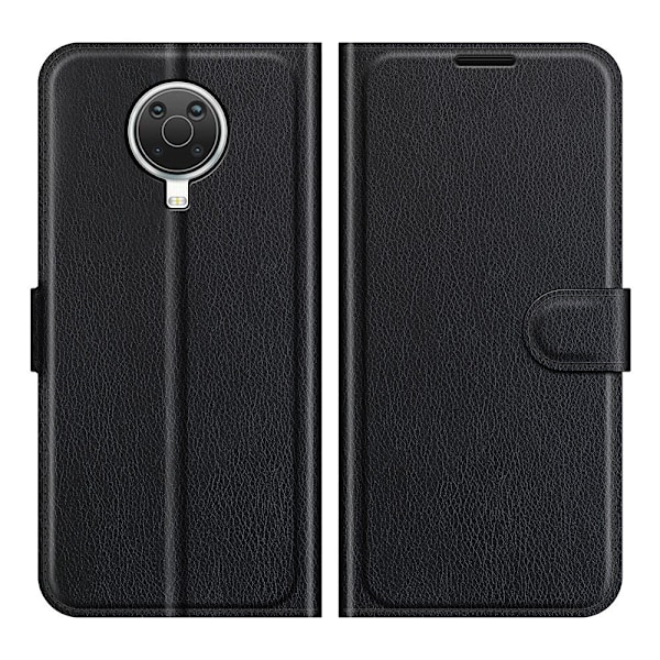 Nokia G10 / G20 Fodral Litchi Läder Svart