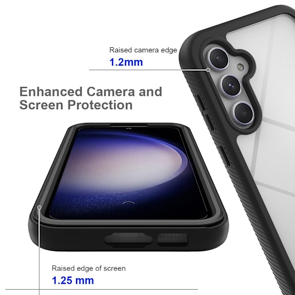 Samsung Galaxy S23 FE Skal Hybrid Med Frontram Svart