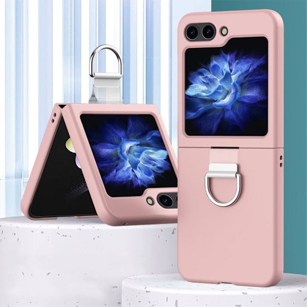 Galaxy Z Flip 6 Skal Skin Touch Ringhållare Rosa