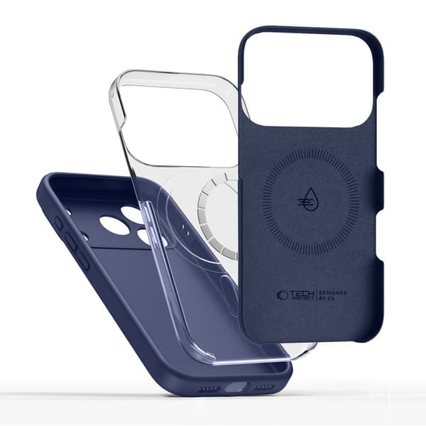 Tech-Protect iPhone 17 Pro Max Skal MagSafe Silicone Deep Blue