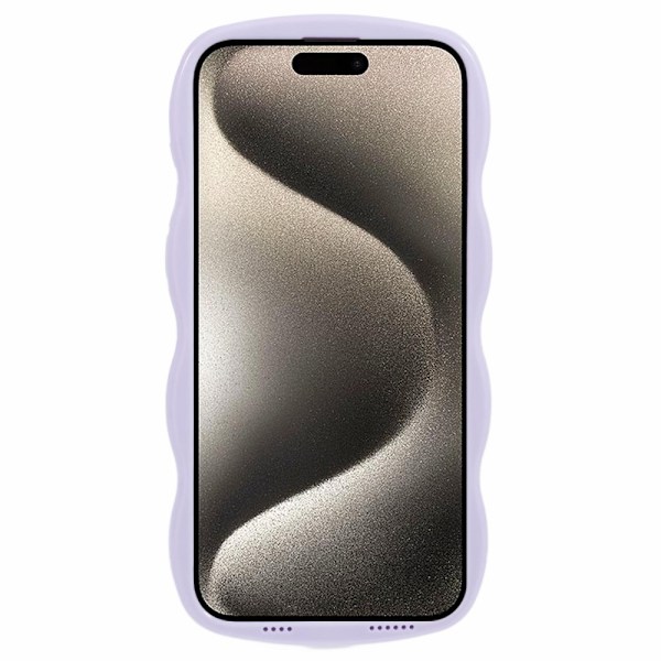 iPhone 15 Pro Mobilskal Wavy Textur Lila