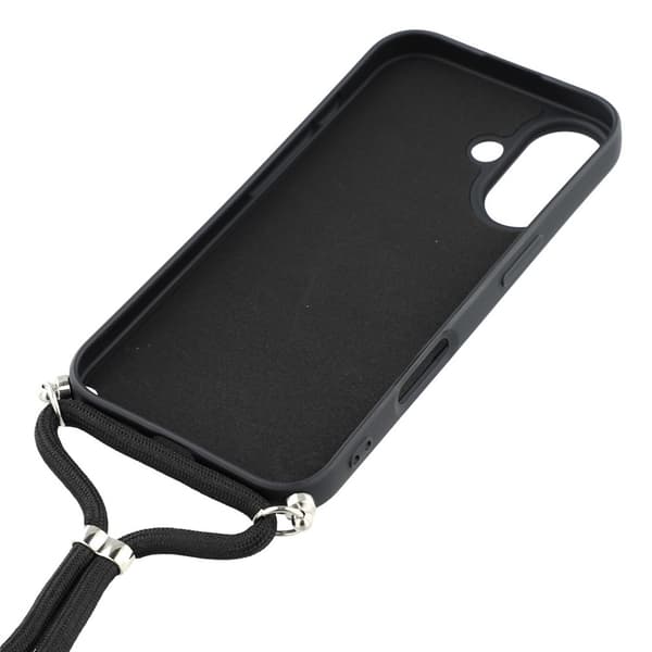 iPhone 17 Skal TPU Med Mobilsnöre Svart