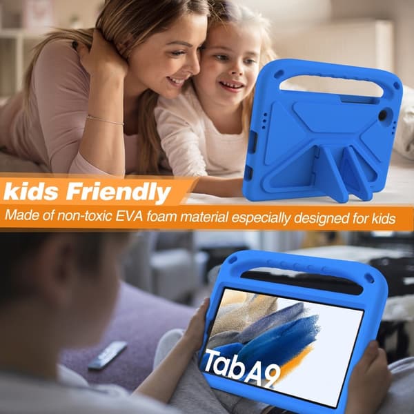 Samsung Galaxy Tab A11 / Tab A9 Skal EVA Kickstand Blå