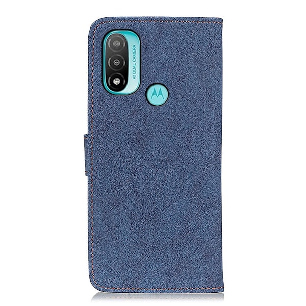 KHAZNEH Motorola Moto E20 / E40 Fodral Split Läder Blå